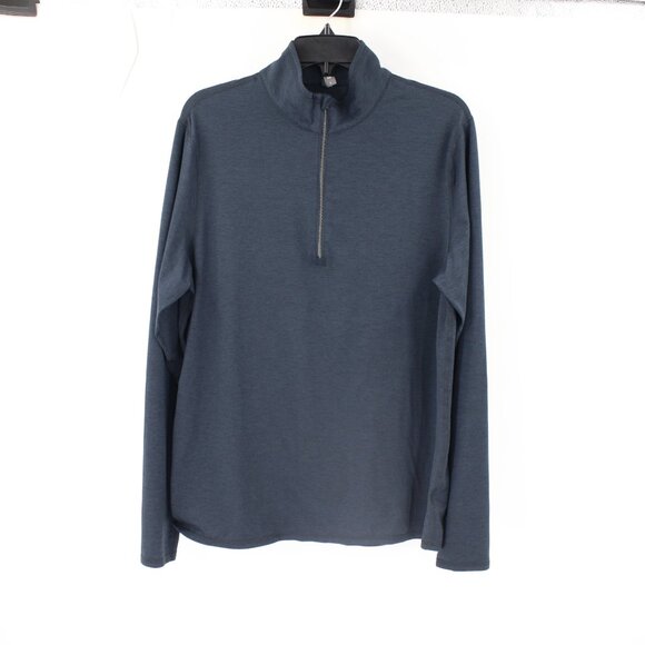Vuori Other - vuori sweatshirt Mens large Ease Performance Half Zip 2.0 blue polyester blend